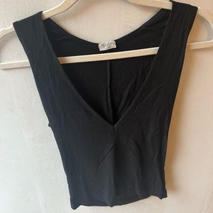 John Gault super soft crop v neck tank top
